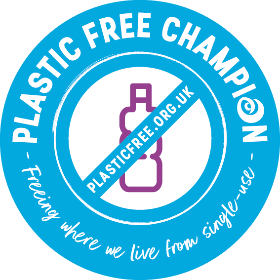 Plastic free business champion surfers against sewage logo