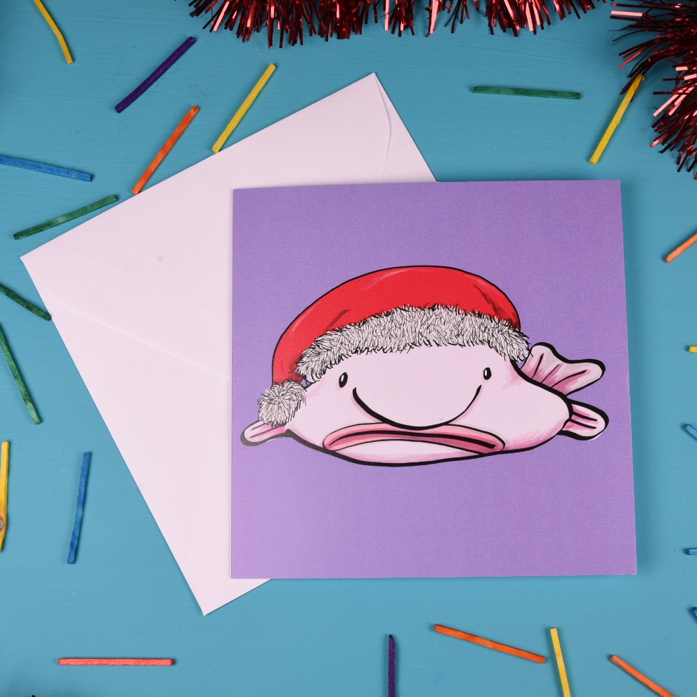 Blobfish Christmas Card 