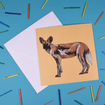 Painted Dog Greetings Card