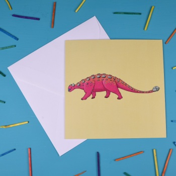 Ankylosaurus Greetings Card