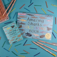 Amazing Sharks Fact Cards and Colouring Book