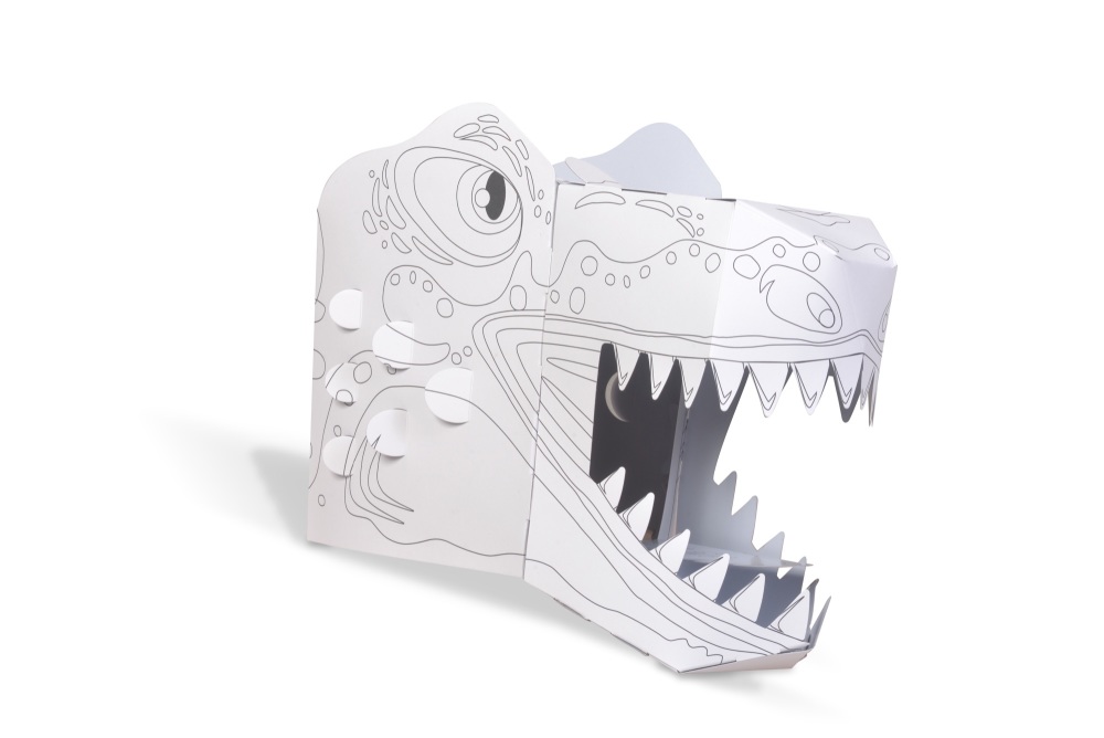 Colour in T-Rex 3D Card Mask