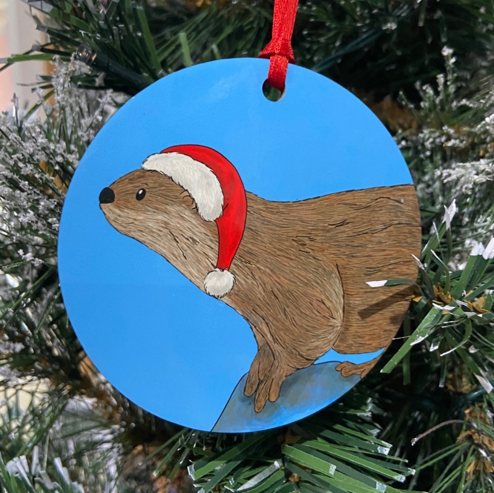 Otter Christmas Decoration