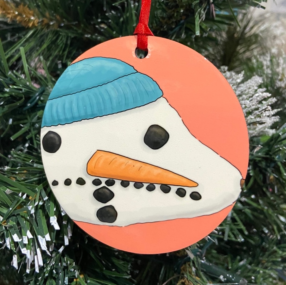 Snowman Blobfish Christmas Decoration