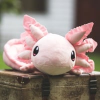 Large Pink Weighted Axolotl Plush