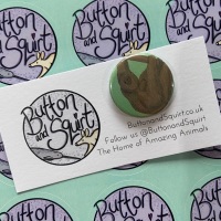 Maned Sloth 25mm Pin Badge 
