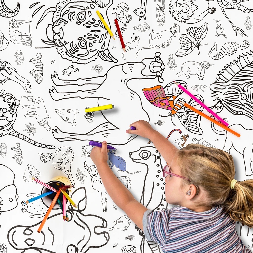 Animals Giant Colouring Poster