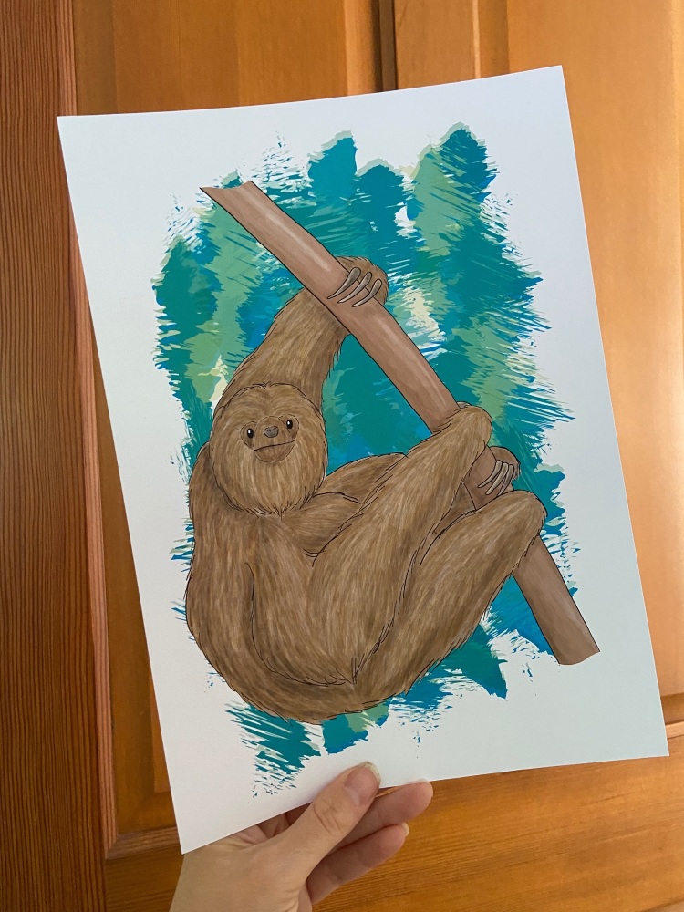 Sloth A4 Print