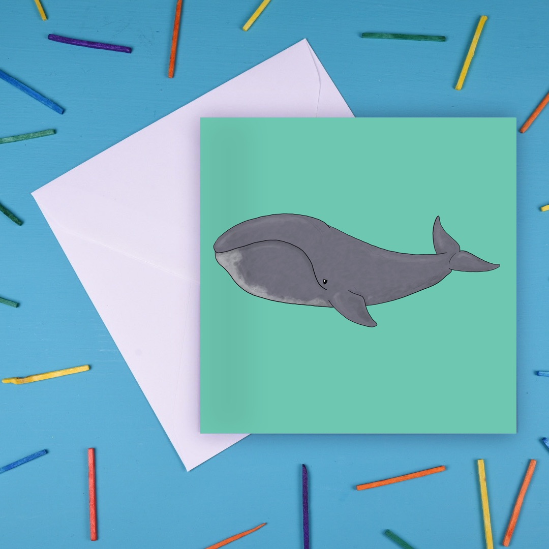 Bowhead Whale Greetings Card
