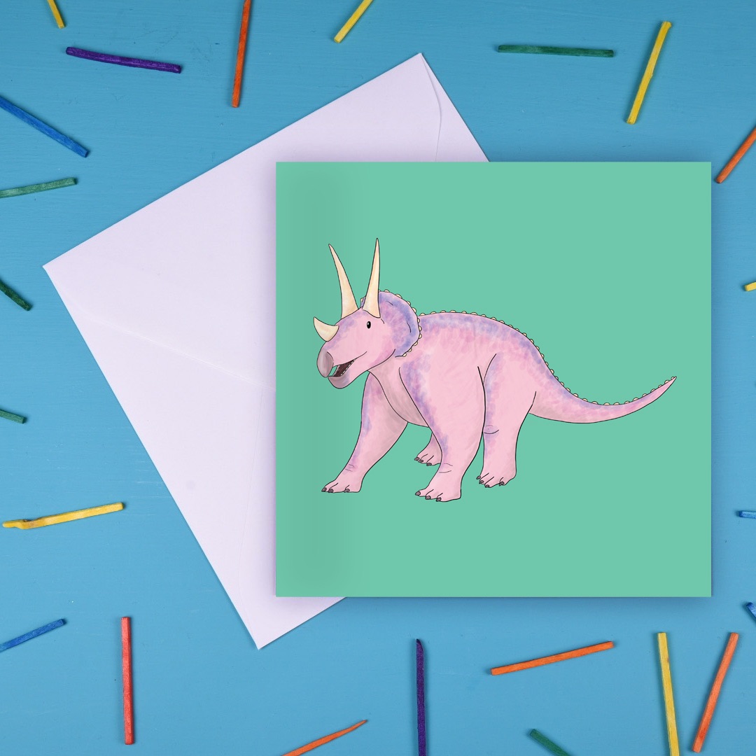Preorder - Triceratops Greetings Card
