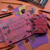 Amazing Extinct Animals Fact Cards and Colouring Book