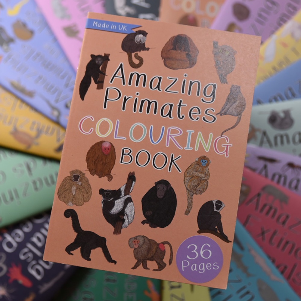 Amazing Primates Colouring Book