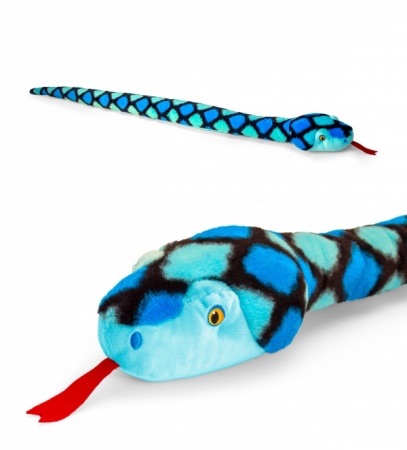100cm Eco Blue Snake Soft Toy