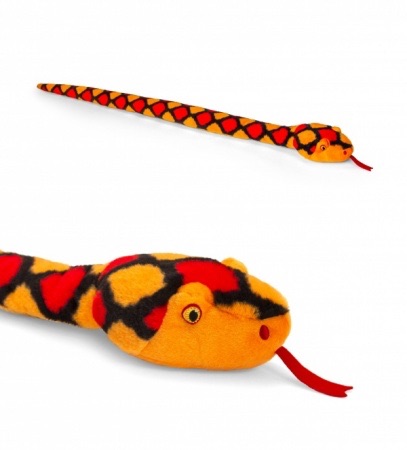 100cm Eco Orange Snake Soft Toy