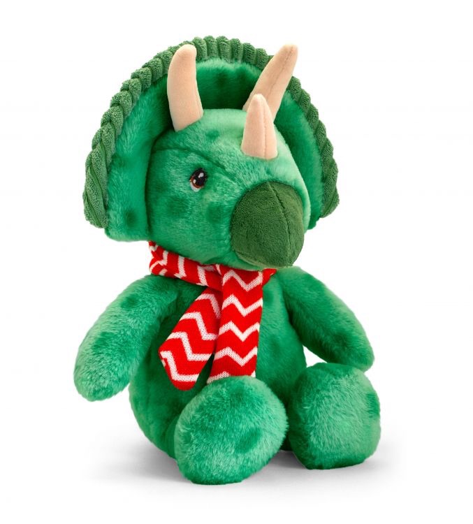 20cm Eco Green Triceratops with Scarf