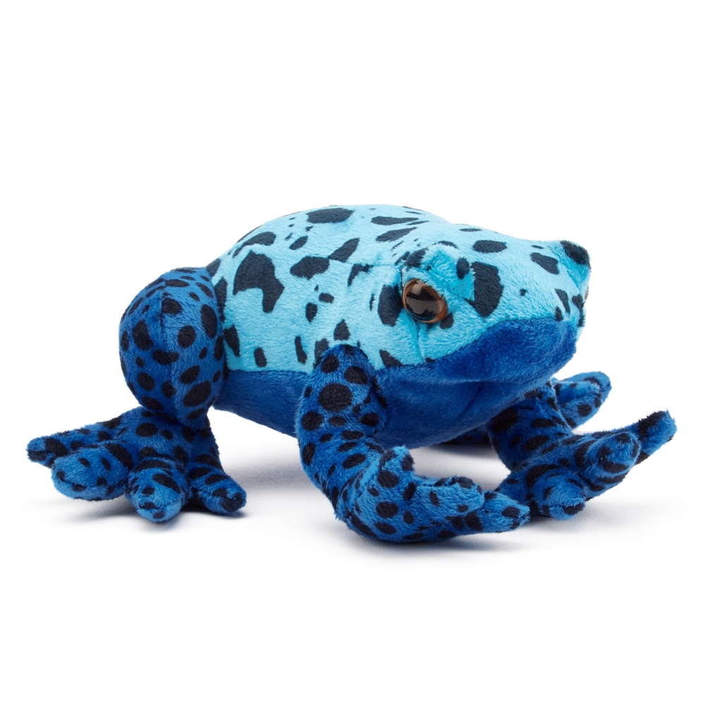 adorable mini blue poison dart frog eco soft toy plushie - made