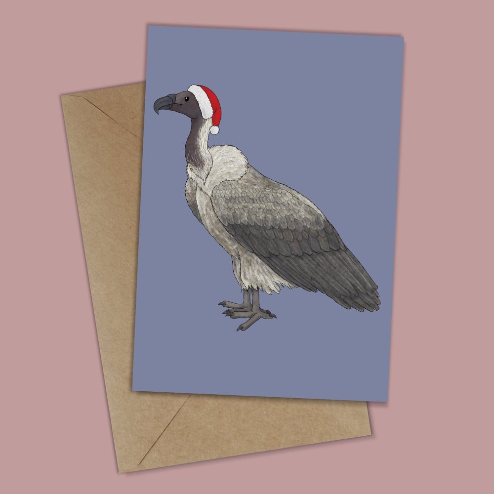 African White-backed Vulture Christmas Card