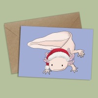 Axolotl Christmas Card