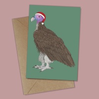 Lappet-faced Vulture Christmas Card