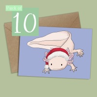 Axolotl Christmas Card - Pack of 10