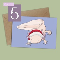 Axolotl Christmas Card - Pack of 5