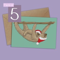 Linne's Two Toed Sloth Christmas Card - Pack of 5