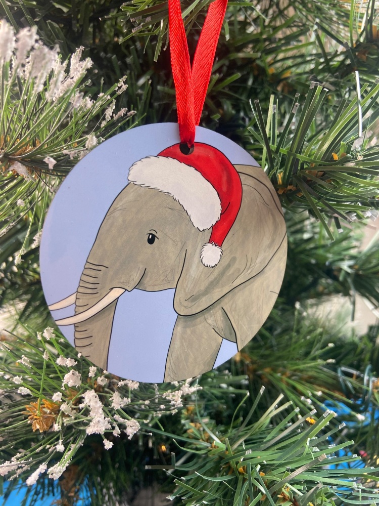 African Elephant Christmas Decoration
