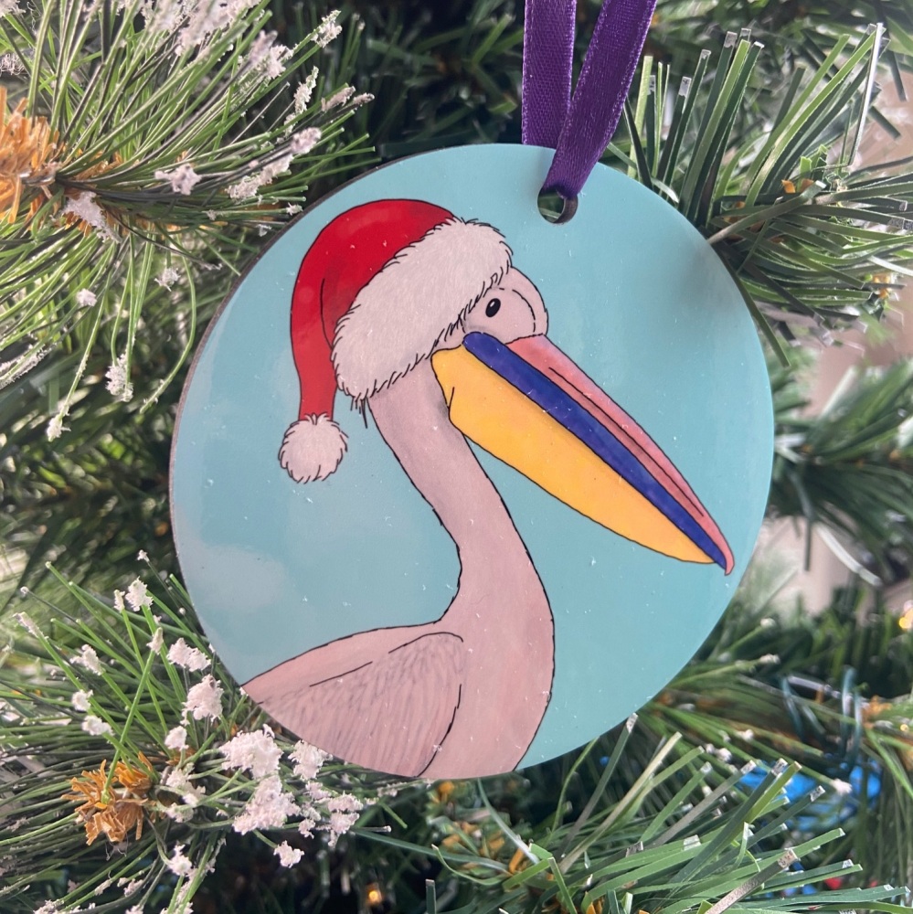 Eastern White Pelican Christmas Decoration
