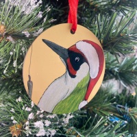 Green Woodpecker Christmas Decoration