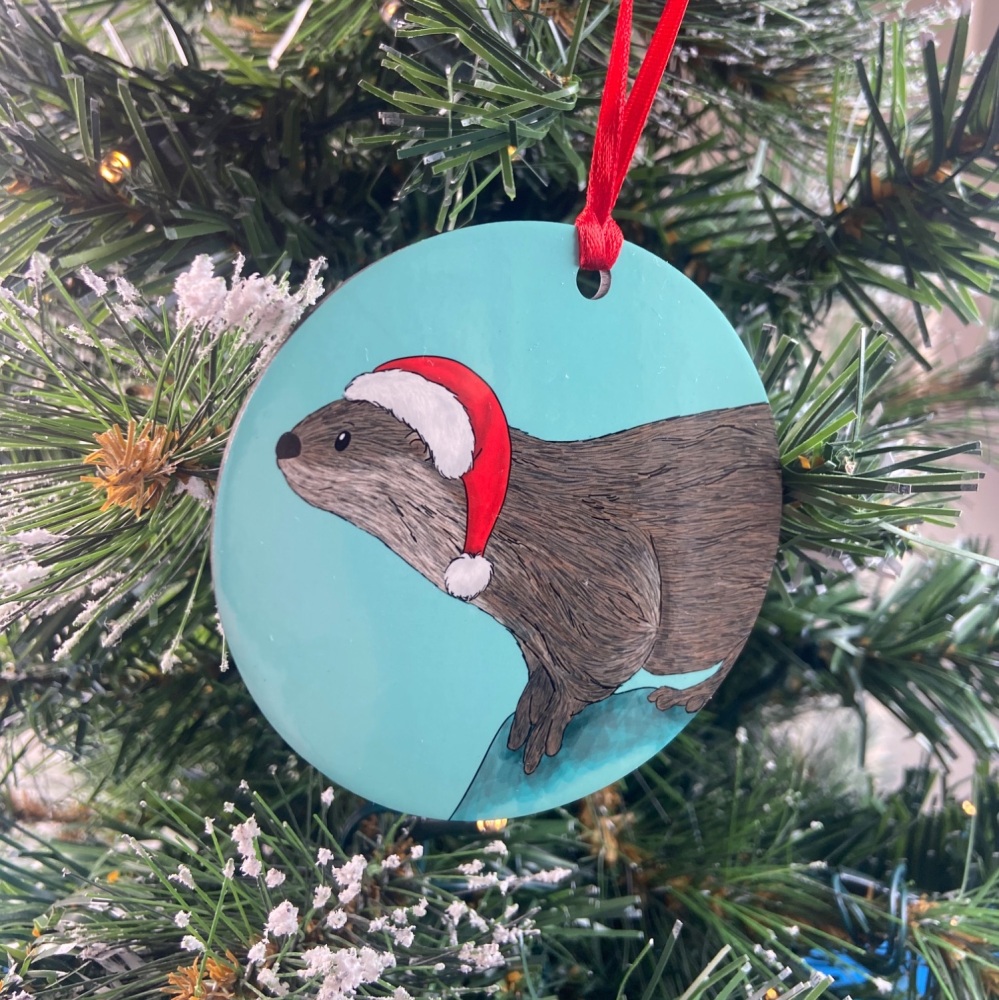 Otter Christmas Decoration