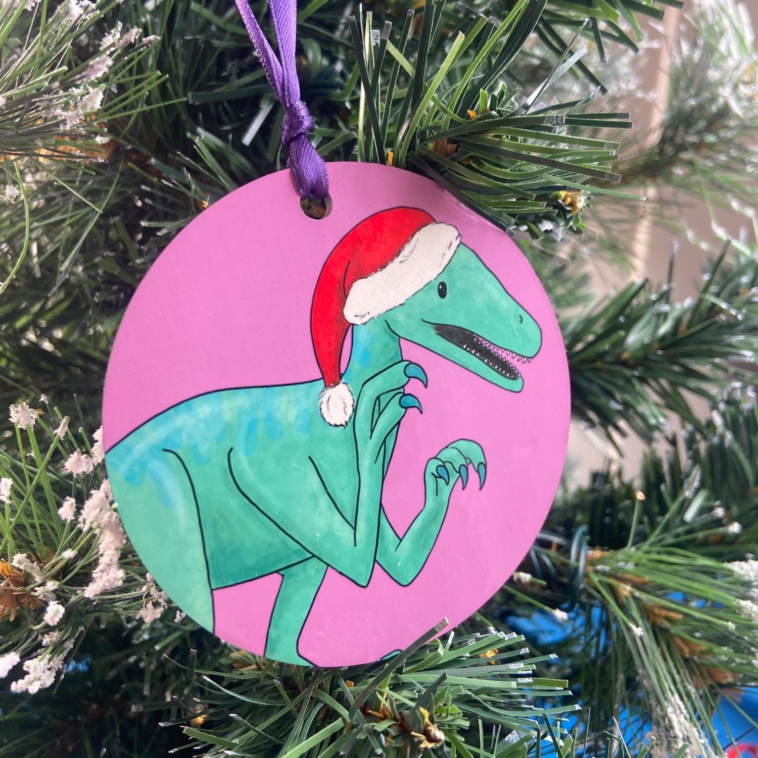 Utahraptor christmas decoration