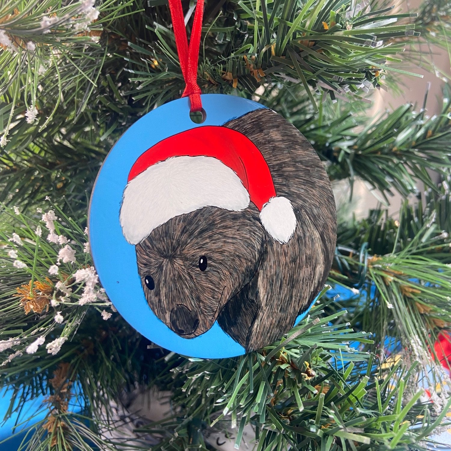 Wombat christmas decoration