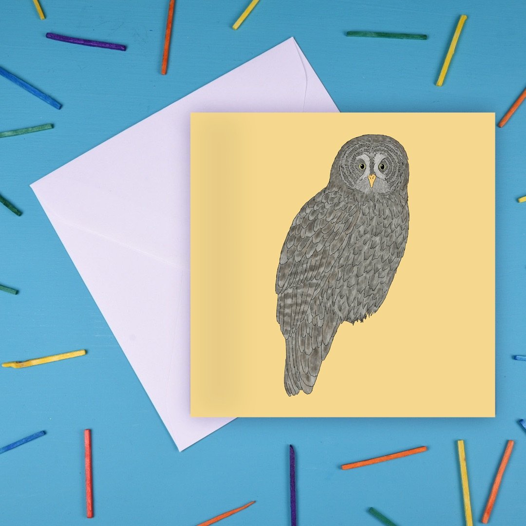 Great Grey Owl Greetings Card
