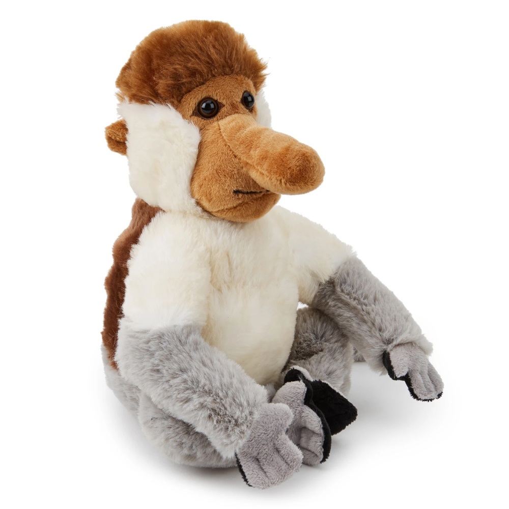 adorable Proboscis Monkey eco soft toy plushie made from recycled plastic