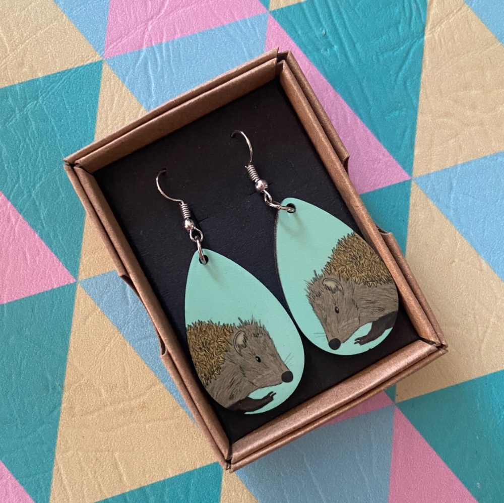 Hedgehog Earrings - Turquoise