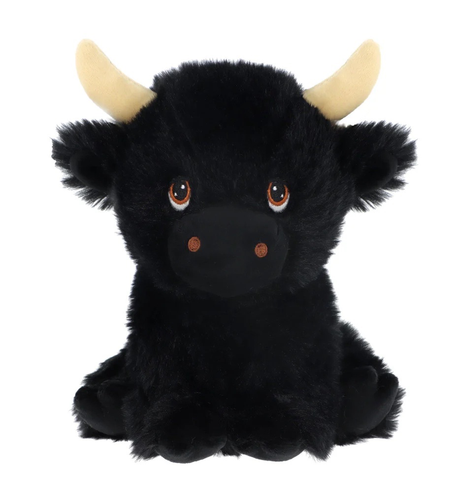 Black Shaggy Cow Eco Soft Toy