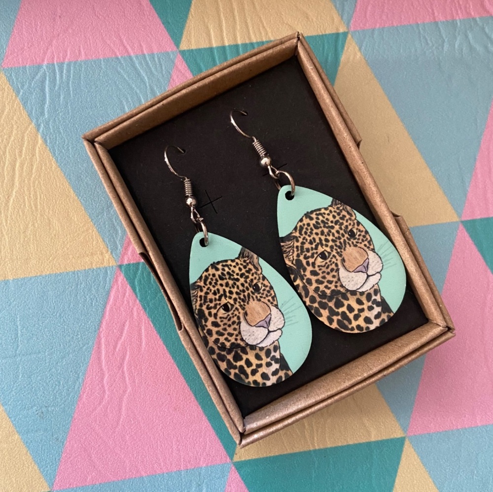 Jaguar Earrings - Turquoise