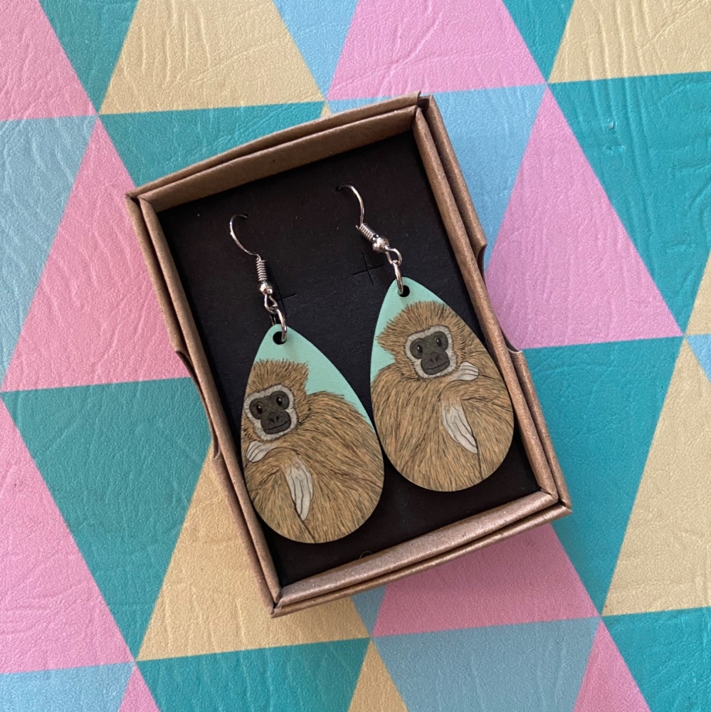 Lar Gibbon Earrings - Turquoise