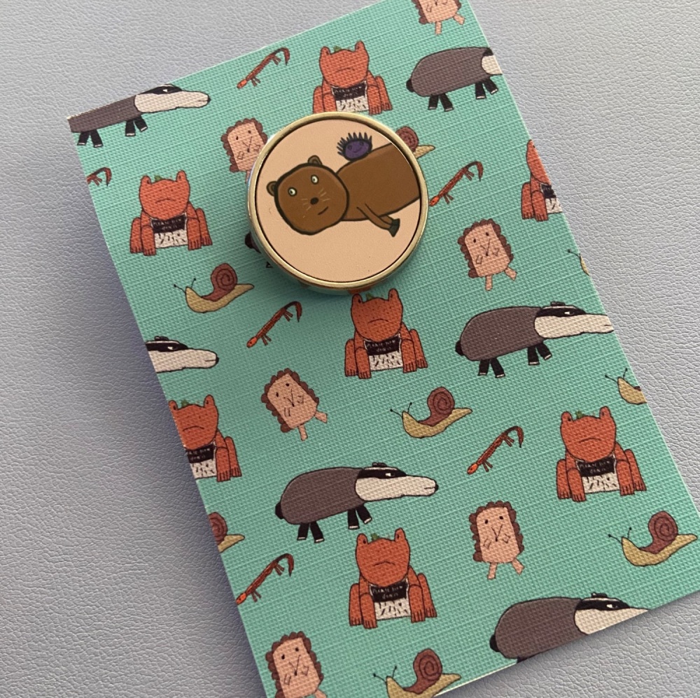 Dexter’s Otter and Sea Urchin Pin Badge