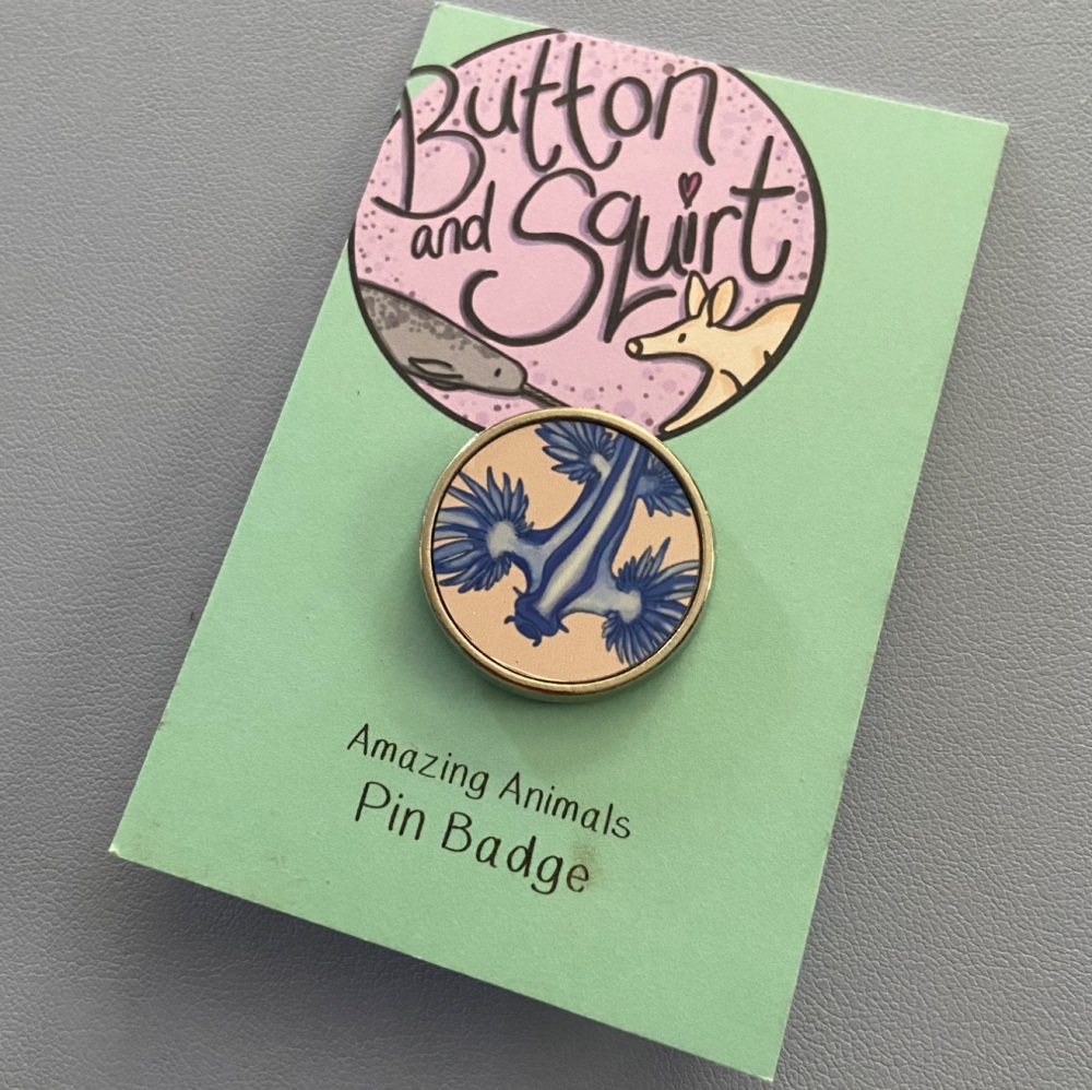 Blue Dragon Sea Slug Pin Badge