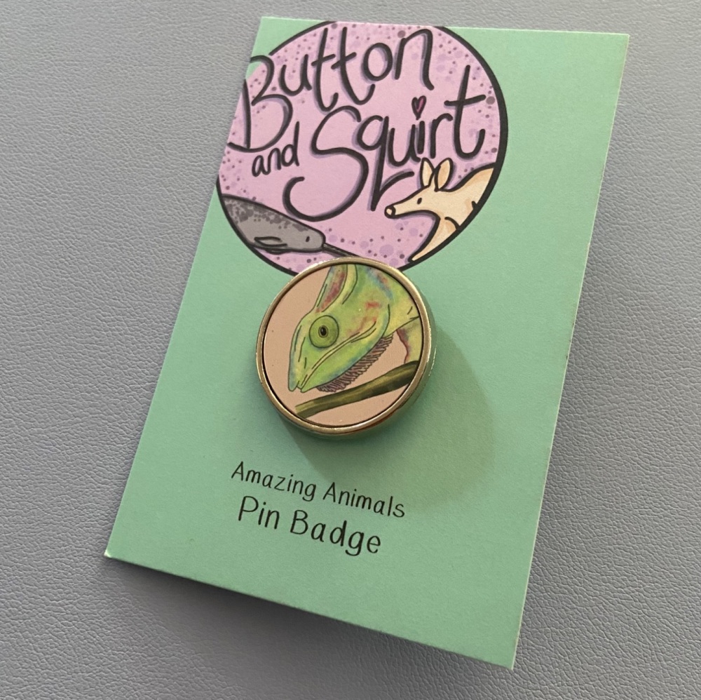 Chameleon Pin Badge
