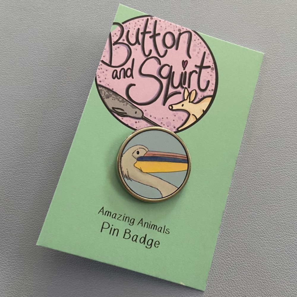Eastern White Pelican Pin Badge