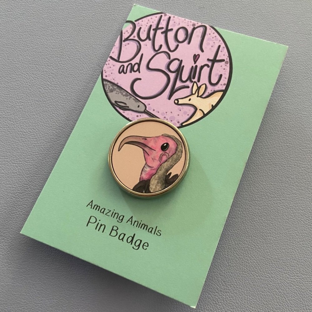 Hooded Vulture Pin Badge