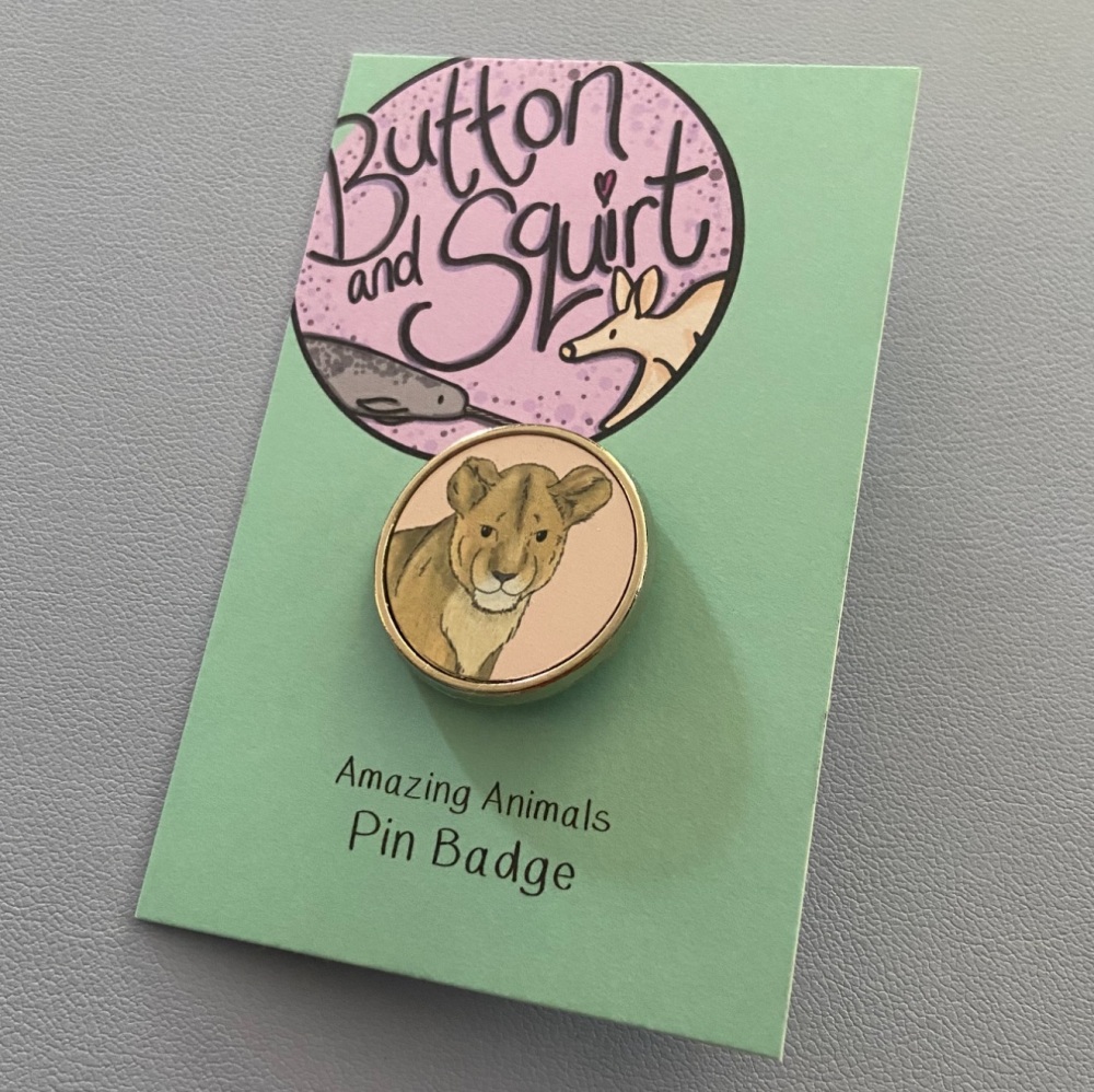 Lioness Pin Badge