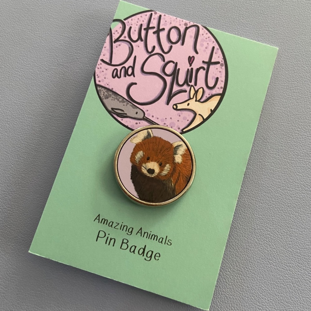 Red Panda Pin Badge