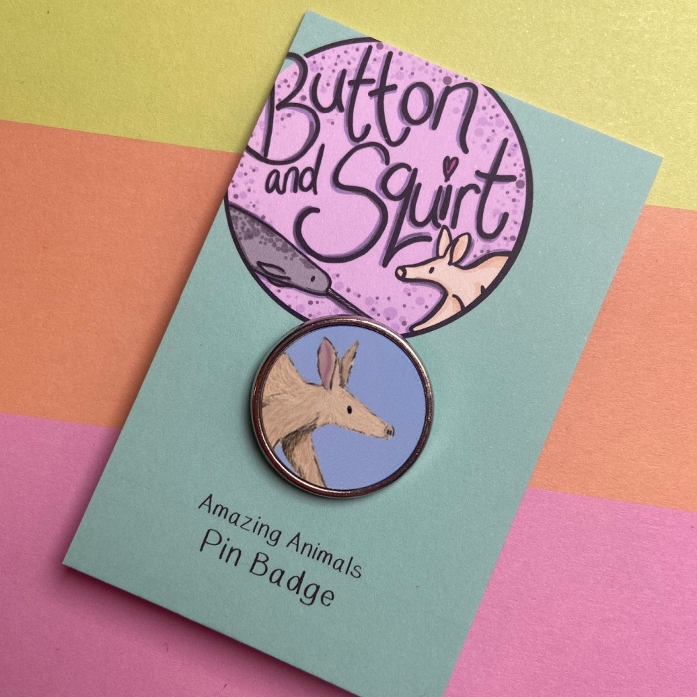 Aardvark Pin Badge