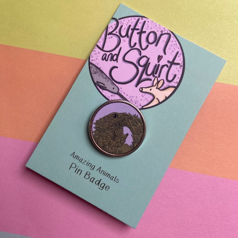 Armadillo Lizard Pin Badge