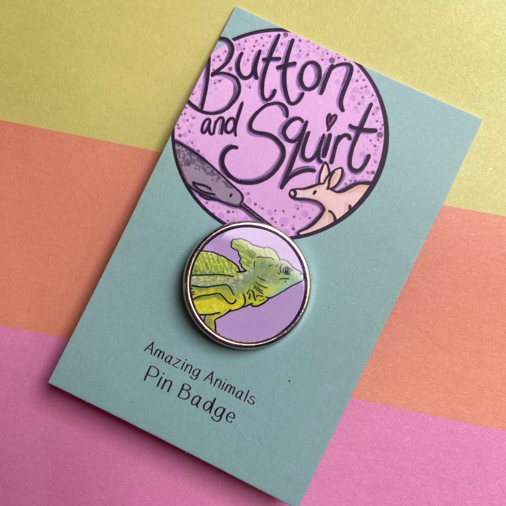 Basilisk Lizard Pin Badge