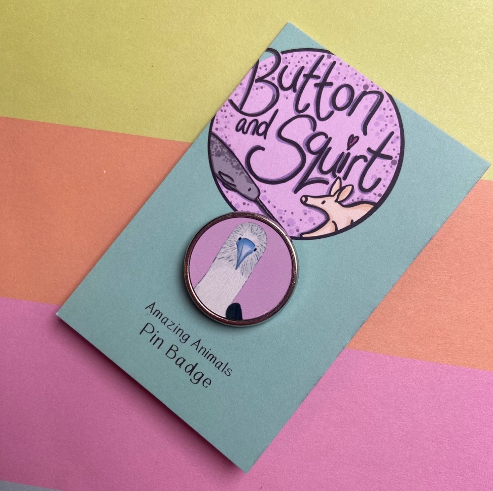 Blue Footed Booby Pin Badge