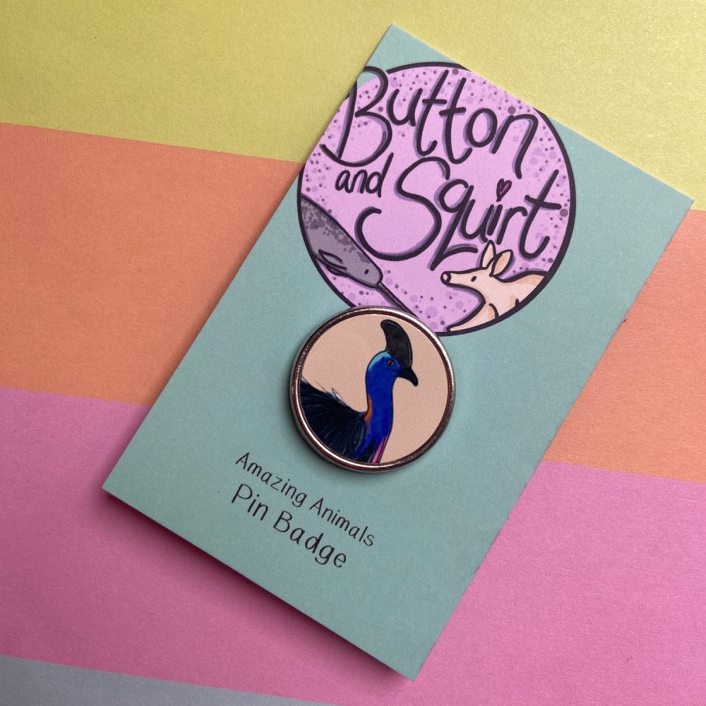 Cassowary Pin Badge